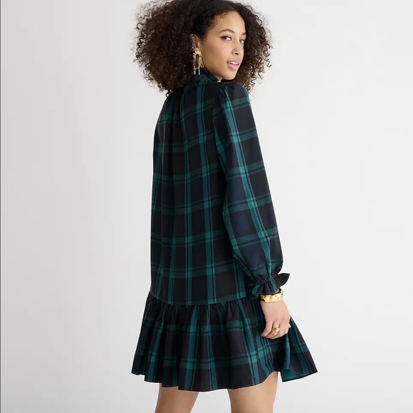 J.Crew Ruffle Puff Sleeve Dress - Picture 2 of 6